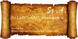 Szijártó Alexandra névjegykártya