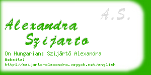 alexandra szijarto business card