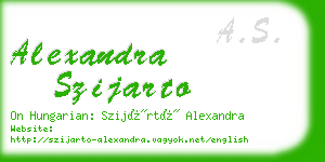 alexandra szijarto business card